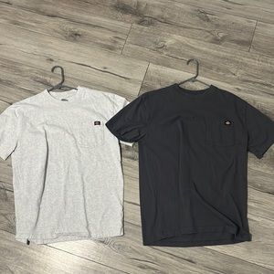 Dickies T-Shirts Size Med. Light Gray and Dark Gray